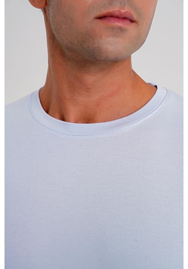 Ts 870 T-shırt Slim Buz Mavı Casual Buz Mavi