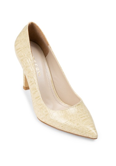 Deery Rugan Bej Stiletto Kadın Topuklu Ayakkabı - 0k101zbejm01 Bej