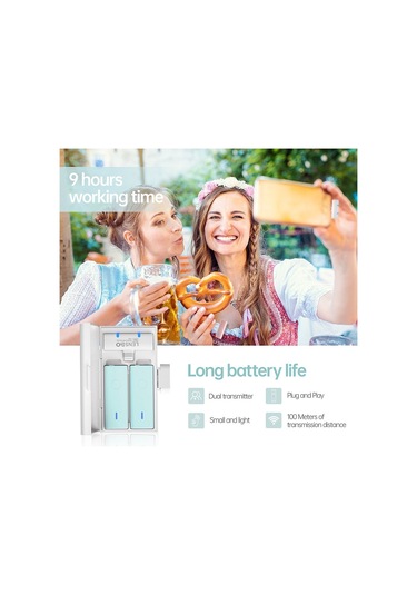 Lensgo 518c 5 Renkli Kablosuz Yaka Mikrofonu iOS Uyumlu