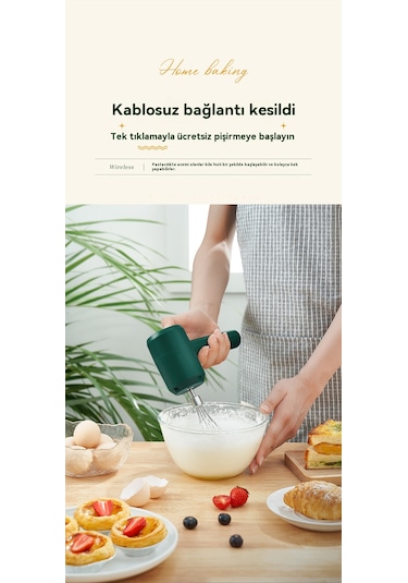 Kablosuz Üç Hızlı Şarjlı Yumurta Çırpıcı Ev Yumurta Çırpıcı-mavi Mavi