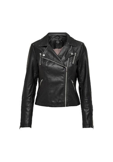 Only 15153079 Onlgemma Faux Black Kadın Deri Mont Siyah