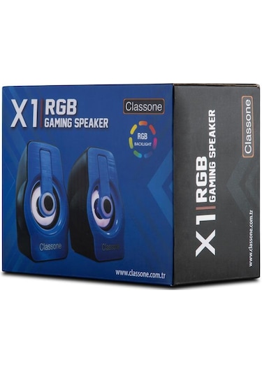 Classone X1 Blue  Rgb Gaming Hoparlör - Mavi