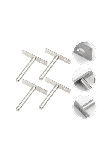 Pcs T-şekilli Yüzen Raf Braketleri Gizli Kör Raf Destekleri Duvar Ofisi Dekoru İçin