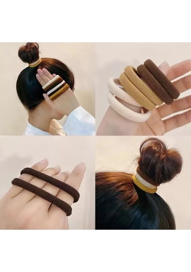 Okavango Kadın "l"boy Kahverengi Tonlar 50li'lastik Toka Seti Çok Renkli