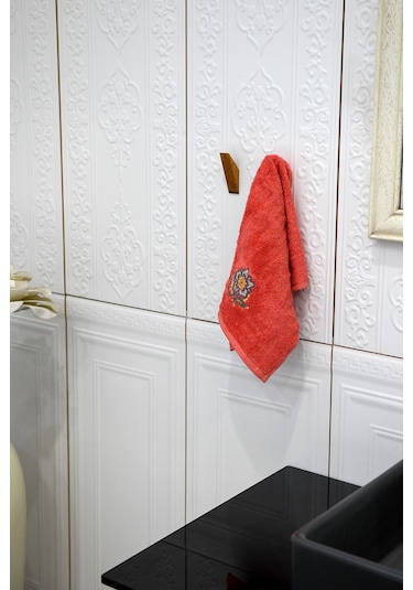 Banyo Askısı Yapışkanlı 4'lü Ahşap Askılık Ahşap