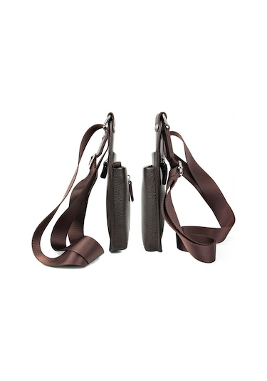 Erkek Hediye Postacı Hakiki Deri Kahverengi Çanta Kangaroo 8701K