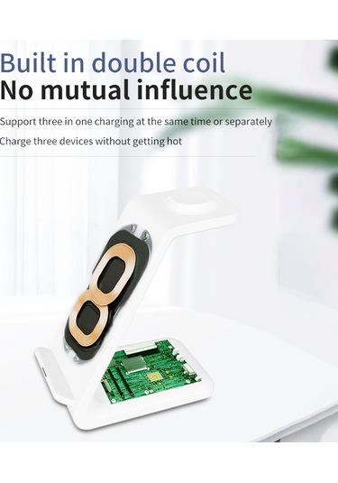 Hombey Akıllı 4'lü Kablosuz Manyetik Şarj Aleti - Saat Ve Kulaklık Desteğiyle 15w Hızlı Şarj - İphone 8/x/11/12/13 Serisi Uyumlu