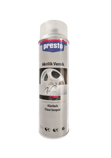 Presto Mat Siyah Sprey Jant Boyama Seti+vernik+astar 500 Ml.