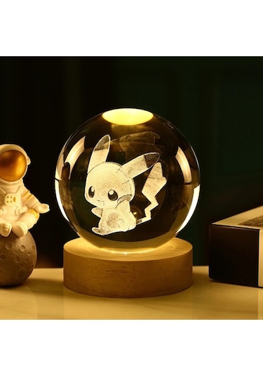 Metabagua De Beers Pokemon Crystal Ball 3d Pikachu Gengar Mewtwo Lamba Tabanı Pokeball Kristal Pokemon Gl Ball Figür Gece Lambası Noel Hediyesi T9uorh Bej