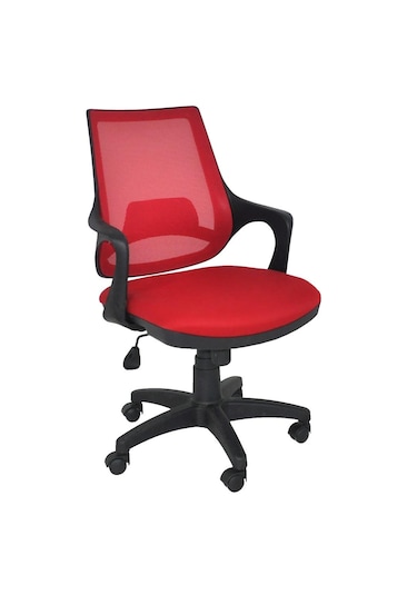 Kaya Ofis Diaspor Çalışma Koltuğu Ofis Sandalyesi Kırmızı