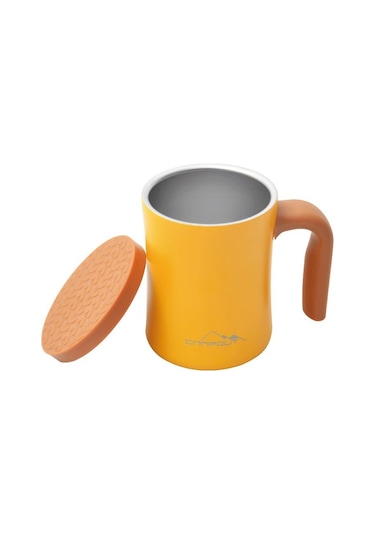 NURGAZ Campout Çift Katmanlı Termos Kupa Sarı (NG 174-S)