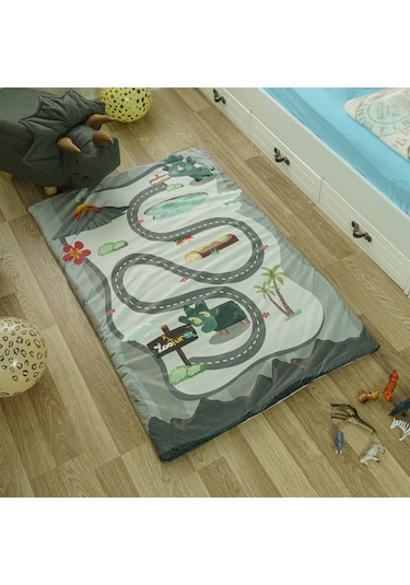Zooturak Peluş Çocuk Matı Boynuzlu Dinazor Pantos 100cm x 150cm
