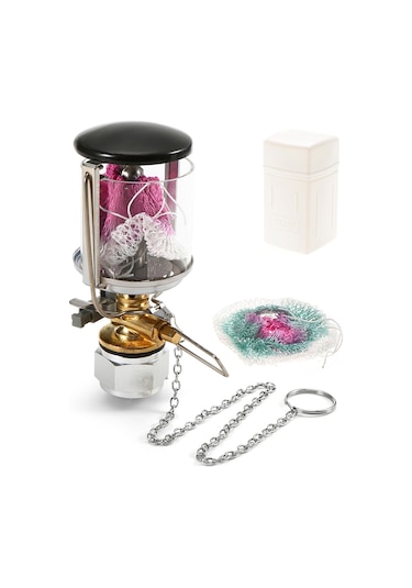 Mini Propan Fener Tek Manto Gaz Lambası Taşınabilir Siyah Siyah