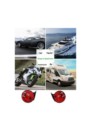 Novahub 2 Adet 24v Evrensel Çift Tonlu Korna, Metal + Abs, Suya Dayanıklı, Yüksek/düşük Sesli, Araba Motosiklet Kornası