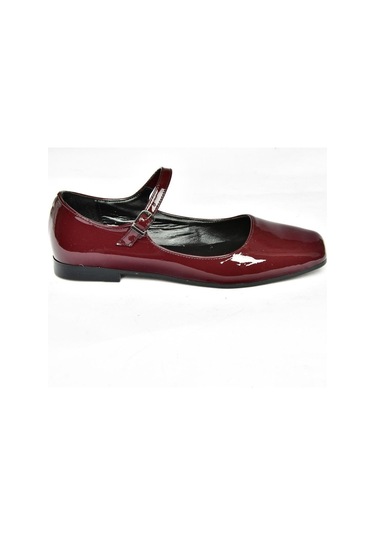Fox Shoes S726252508 Bordo Rugan Kadın Babet Bordo