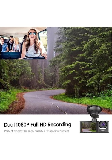 Tongxida 3 Kameralı 1080p Araç Kamerası: Gece Görüşlü, Wifi Bağlantılı, 140 Geniş Açı, 32gb Hafıza Kartı Dahil, Ipx6 Koruma