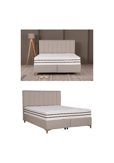 Kilim Mobilya Comfort Lüks Sleepy Baza Başlık Ve Yatak Seti 150 x 200 Bej