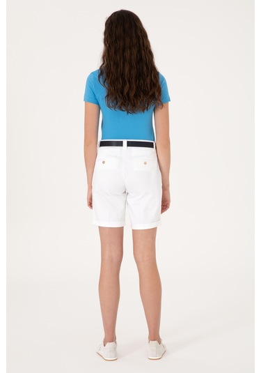 U.s. Polo Assn. Kadın Beyaz Şort / Bermuda 50299160-vr013 Beyaz