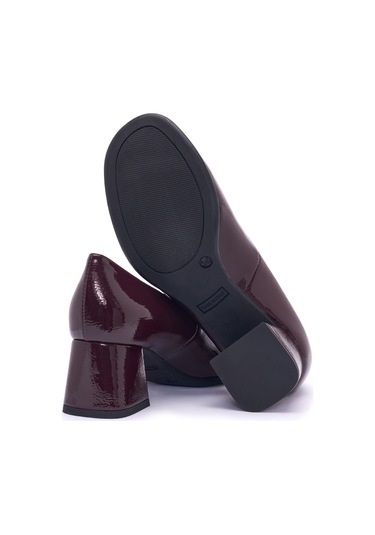 Bordeaux Naplack Topuklu/ Stiletto Kadın 205307ds Donna Serena 5307ds Naplack Bordeaux Naplack