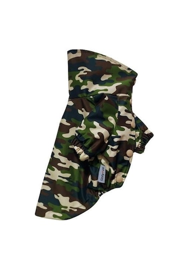 Gedyco Green Camouflage Polarlı Küçük Irk Köpek Yağmurluğu