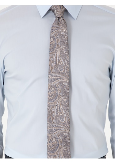 Cacharel Açık Mavi Slim Fit Non Iron Pamuk Karışımlı Klasik Gömlek Denım