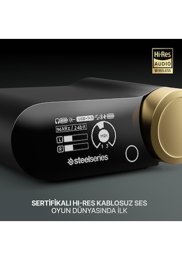 Steelseries Arctis Nova Elite Hi-res Wireless Gaming Kulaklık - Sage Gold