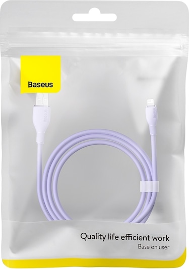 Baseus Pudding Serisi 2.4a Usb - 8 Pin Hızlı Şarj Veri Kablosu, Uzunluk:2m 001