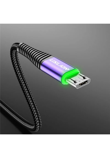 Uslıon 3a Mikro Usb Şarj Kablosu 0.5/1/2 M - Samsung Uyumlu Huawei Xiaomi Tablet Telefonlar İçin Hızlı Şarj Ve Data Syncmavi0.75 M