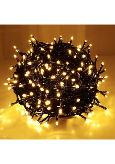 10 Metre 100 Led Boncuk Lamba Gün Işığı Siyah Kablo 10 M