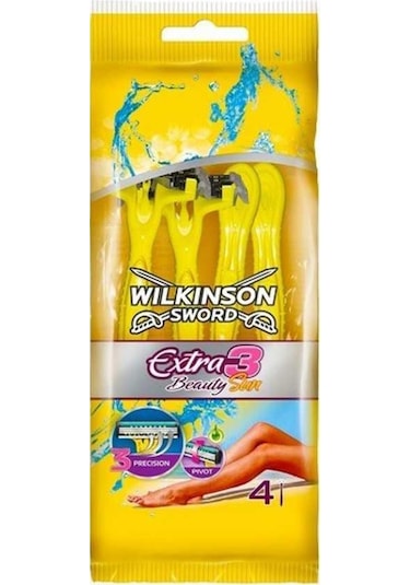 Wilkinson Sword Extra 3 Beauty Sun Oynar Başlıklı Tıraş Bıçağı 4 x Adet