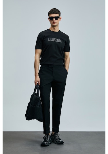 Lufian Erkek T Shirt 111020240 Siyah Siyah