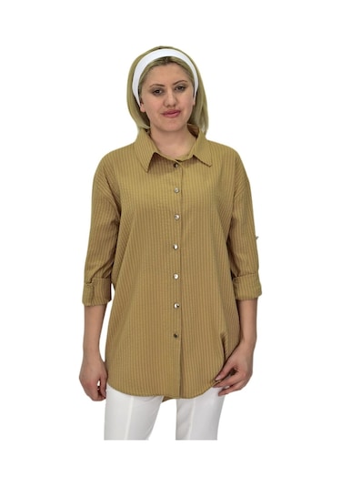 Kadın Gofre Gömlek Bgl-st03697 001
