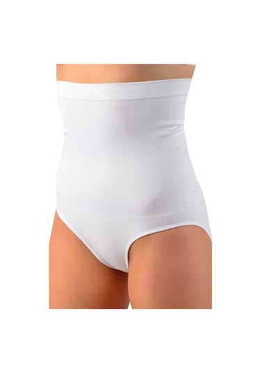 Pemilo Kadın 890 Dikişsiz Silikonlu Slip Korse Beyaz