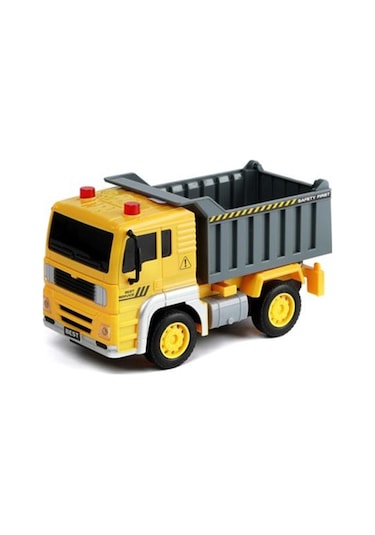 Kumandalı Pilli Işıklı 1:20 Ölçek Sesli Eğitici Oyuncak Damperli Kamyon Araba