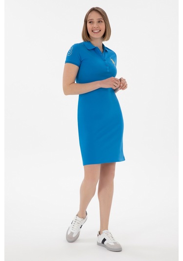 U.s. Polo Assn. Kadın Saks Elbise Örme 50280069-vr045 Sax
