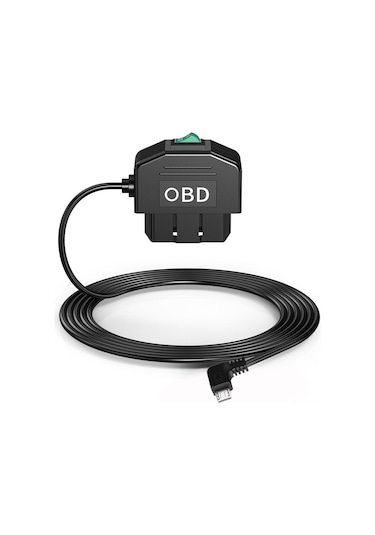 Skycity Obd Araç Kablosu Seti - 12-24v'den 5v/3a'ye Dönüştürücü, Usb Micro Sağ Dirsekli, 24 Saat Park Modu, Düşük Voltaj Koruma, Evrensel Kullanım Android