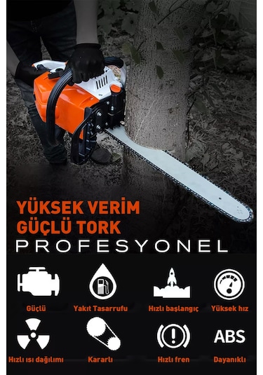 Assur ASR733-02-21 52 CC Benzinli Testere Turuncu