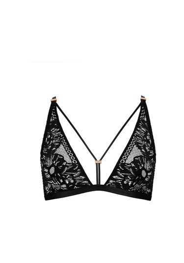 Aubade Love Soul Triangel Bralette, Bügelsiz, Dantelli Tasarım Siyah