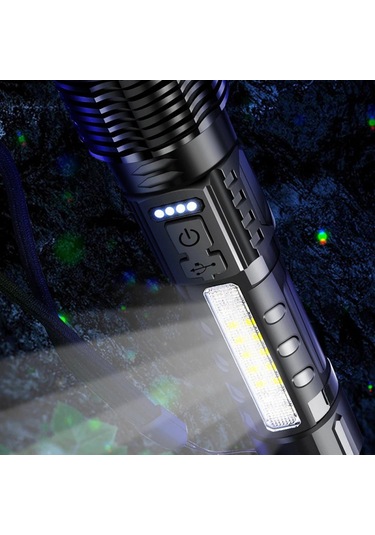 Suntek Meşale Kamp Meşalesi Pratik Projektör Led El Feneri 1200mah Çok Renkli