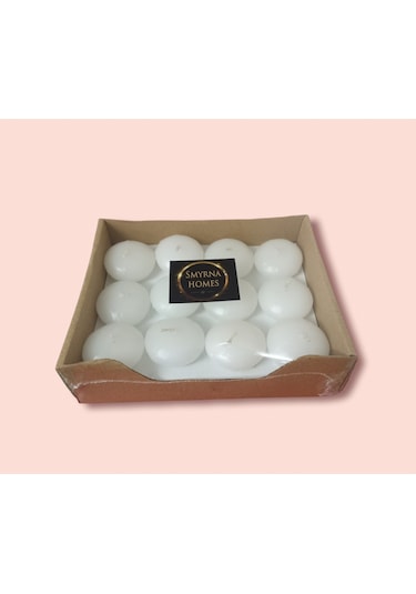 Yüzen Mum 24 Lü Paket Beyaz