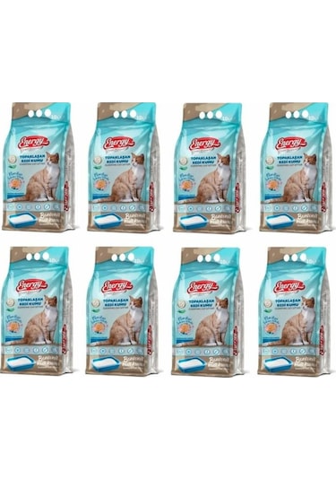 Energy Marsilya Sabunu Kokulu İnce Taneli Topaklaşan Bentonit Kedi Kumu 8 x 10 L