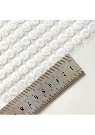 108 Adet 1 Cm Cırt Bant Yuvarlak Para Para, Arkası Yapışkanlı Beyaz