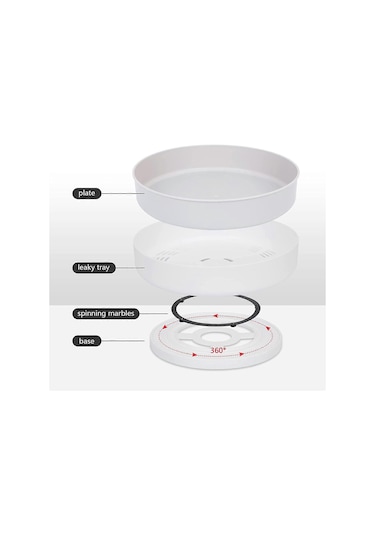 Döner Baharat Rafı, 360 Döndürülebilir Döner Mutfak Saklama, Mutfak Saklama İçin Baharat Düzenleyici 26 Cm/10,2 İnç -