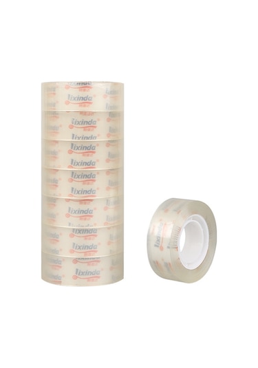 Jeemson 18mm 30y 8'li Paket Transparan Ofis/öğrenci El Kesimli Bant - Okul Ve Büro Gereci 8