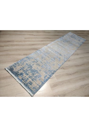 Türkmen Halı Pavia 1696A Mavi 80X300 Cm Ipeksi Salon Halısı