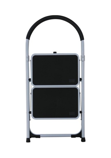 Elmas Serisi - Beyaz - 2 Basamaklı - Katlanır Lüks Ev Tipi Metal Merdiven