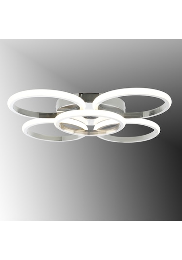 Tt304-4+1-kr-3renk Yuv. Tt Ayd. 3renk Krom Kaplama 5 Li Led Avize Krom