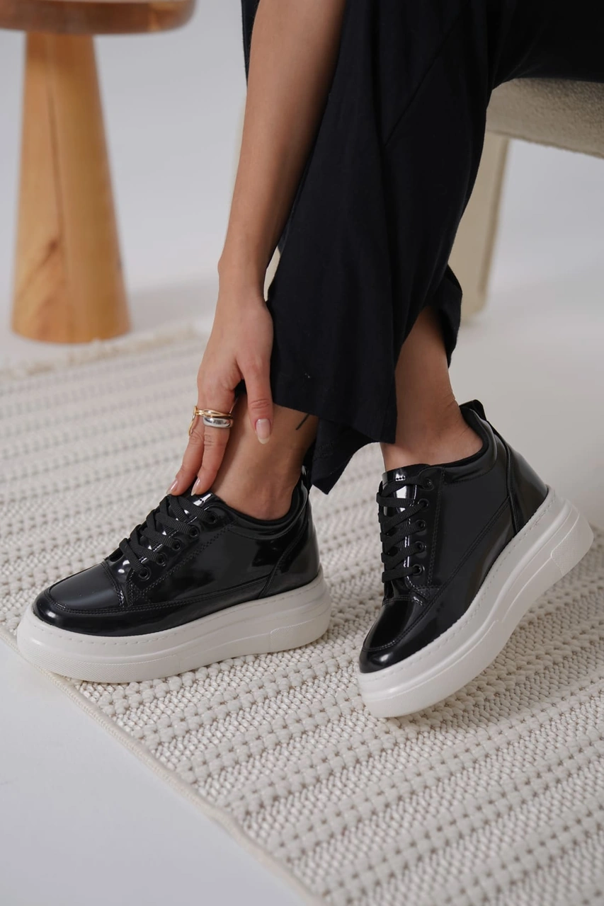 Lauren Kadın Gizli Topuk Siyah Spor Ayakkabı Muhtelif