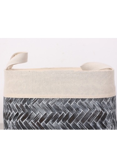 Humi 25x25x21 Cm Doğal Bambu M Sepet Gri