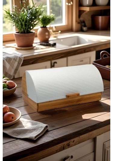 Clemento Bambu Ekmek Dolabı Gri